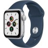 Apple Watch SE Sportarmband 40mm Aluminium GPS Smartwatch silber/abyssblau NEU!