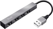 Trust Halyx Mini USB 2.0 Hub 4 Ports Plug and Play USB Verlngerung Datenhub