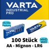 100 Stück Batterien Varta AA Mignon Industrial LR6 Alkaline 1,5V 10er Tray 2031