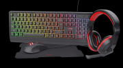 Trust ZIVA Kabelgebunden 4-in-1 Gaming-Bundle Maus, Tastatur, Kopfhrer, Mauspad