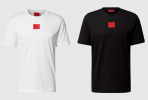 Hugo Boss Herren T-Shirt DIRAGOLINO212  Herren Shirt Schwarz Weiß