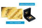 Mnzbarren Happy Birthday 999/1000 Gold Geschenk Geburtstag Goldmnze