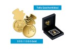 Goldmnze Schneemann 999/1000 Gold Geschenk