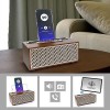 Retro Bluetooth Lautsprecher + FM Radio Tragbar Mp3 USB AUX Sound-Box Holz Optik