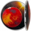 Silbermünze Mars Sonnensystem (5.) 2021 - USA - Gewölbt - 1 Oz PP in Farbe