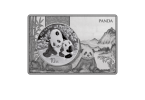 Panda 30 Gramm Silber 2024 China eingefasst in einem Barren